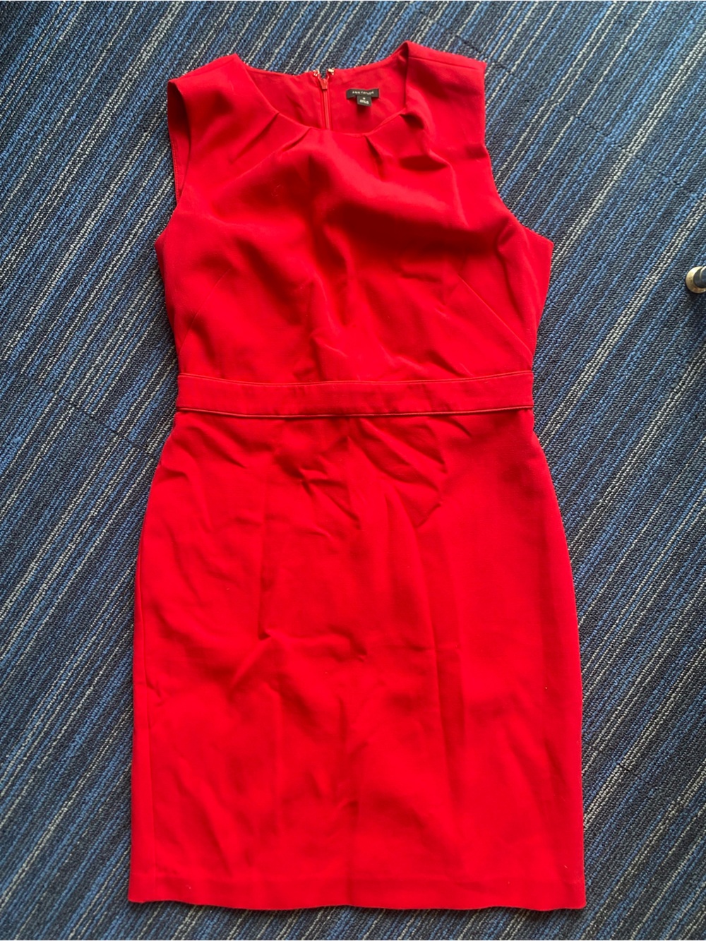 Ann Taylor Red Sleeveless Sheath  Dress